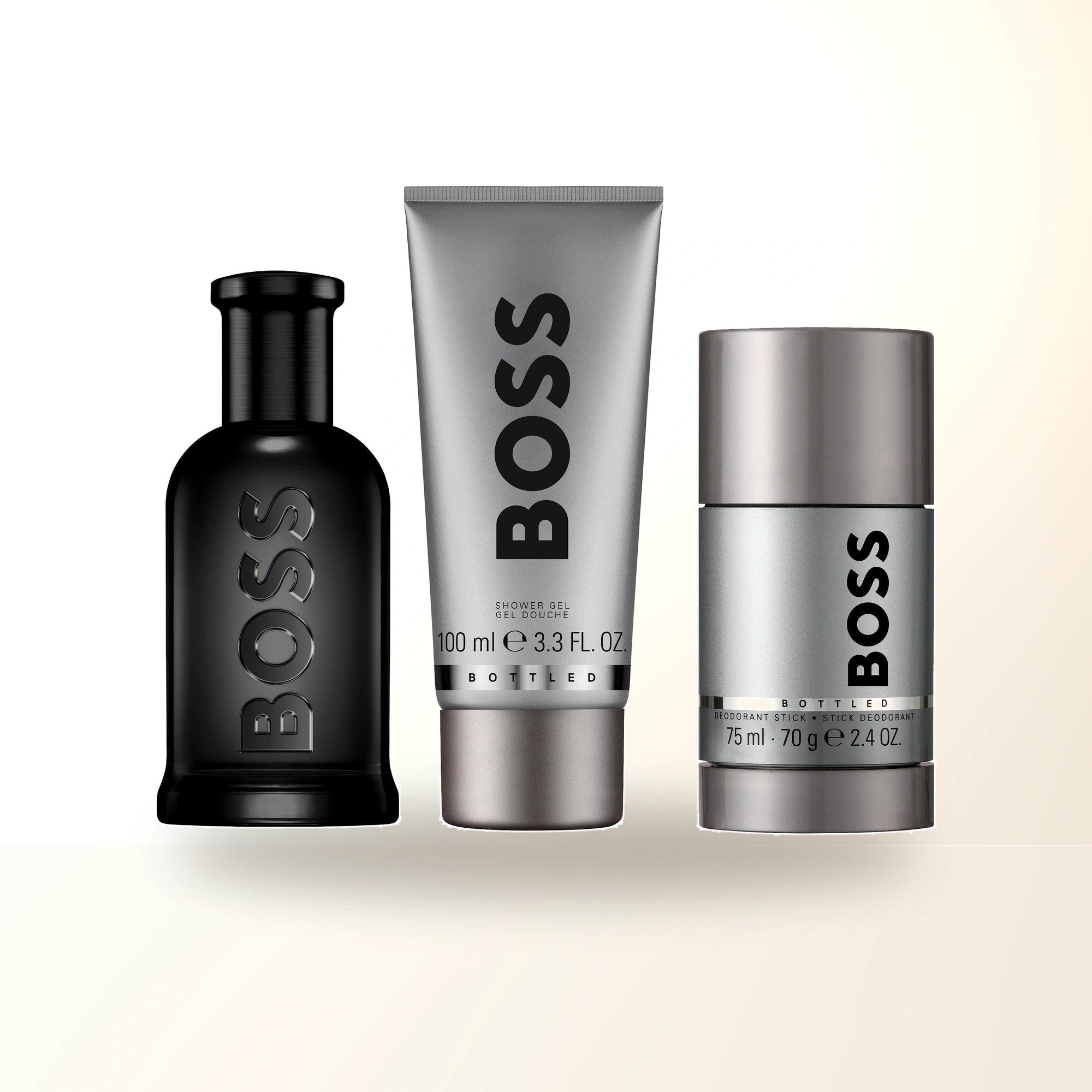 Hugo Boss Bottled Parfum 3 Pcs Set For Men: 3.3 Parfum Spray + 3.3 Shower Gel + 2.4 Deodorant Stick main product image