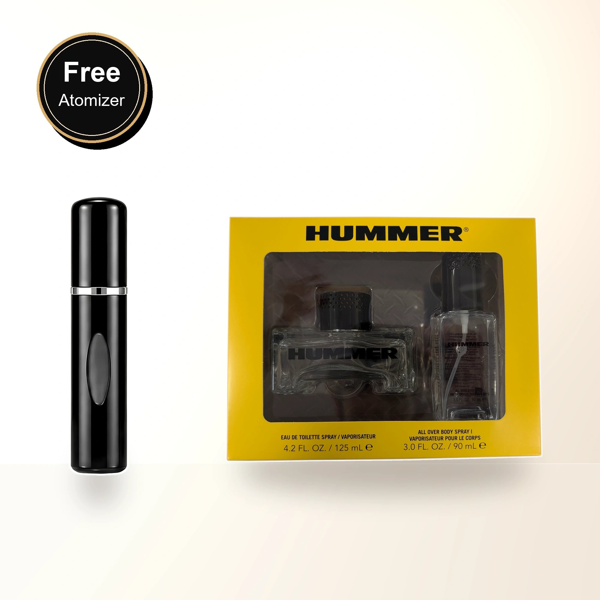 Hummer 2 Pcs Set For Men: 4.2 Eau De Toilette Spray + 3 Oz Body Spray with free atomizer bonus image