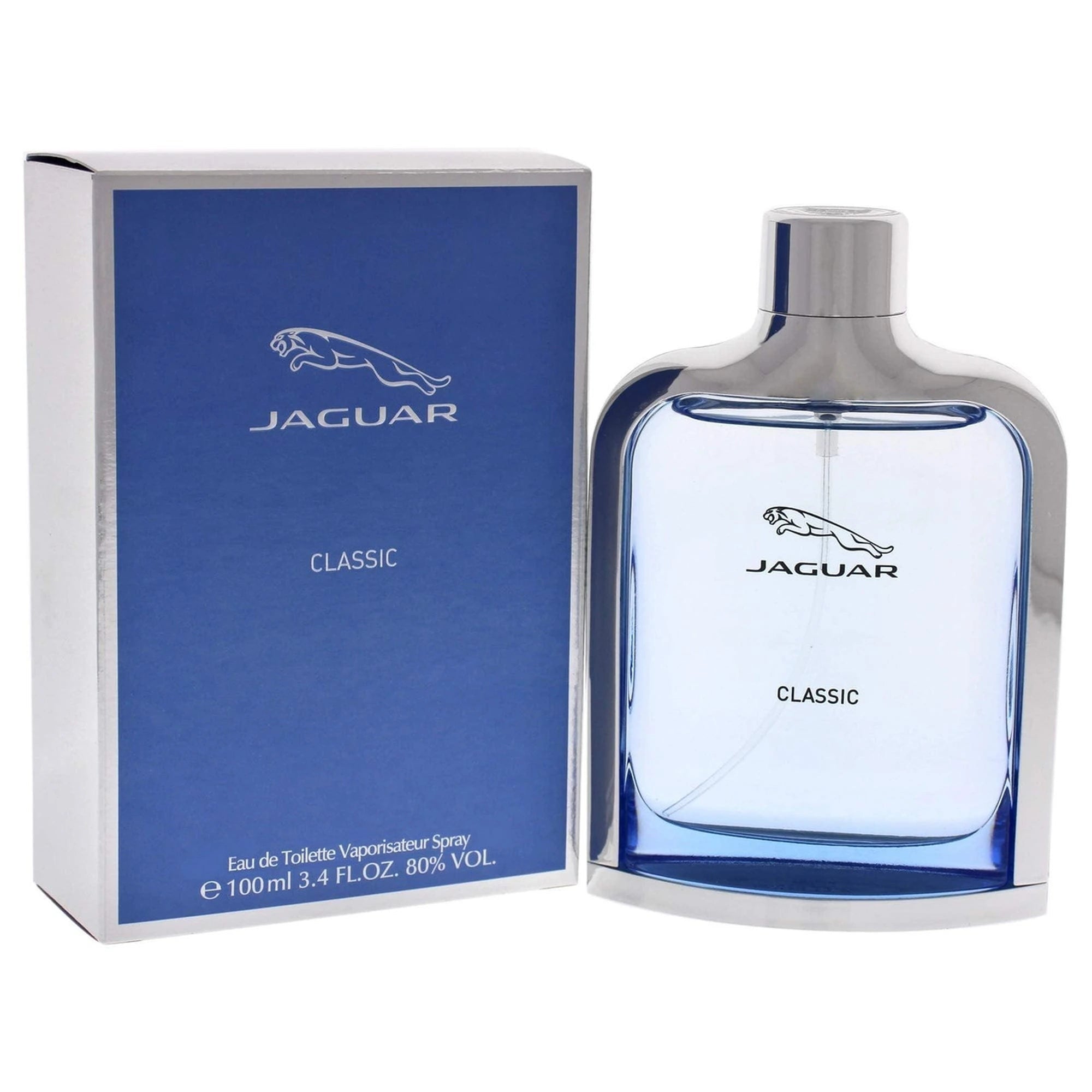 Jaguar Classic Blue eau de toilette 100ml bottle with blue retail box