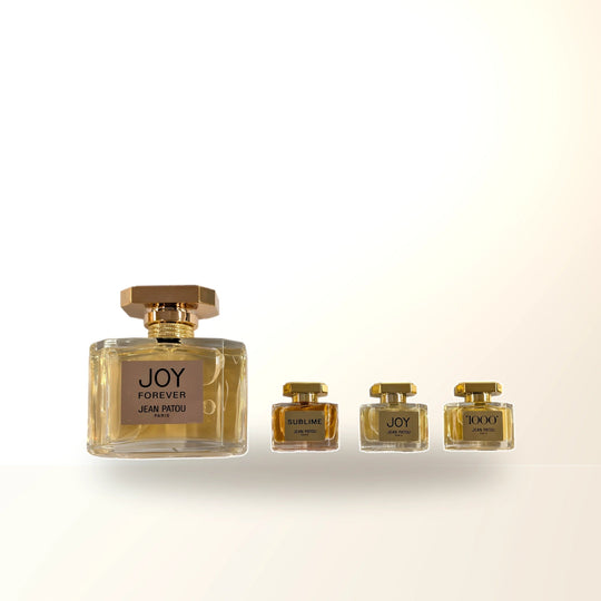 Jean Patou 4 Pcs Set: Joy Forever 2.5 Eau De Parfum Spray + 1000 5 Ml Eau De Parfum Mini + Joy 5 Ml Eau De Parfum Mini + Sublime 5 Ml Eau De Parfum Mini main product image