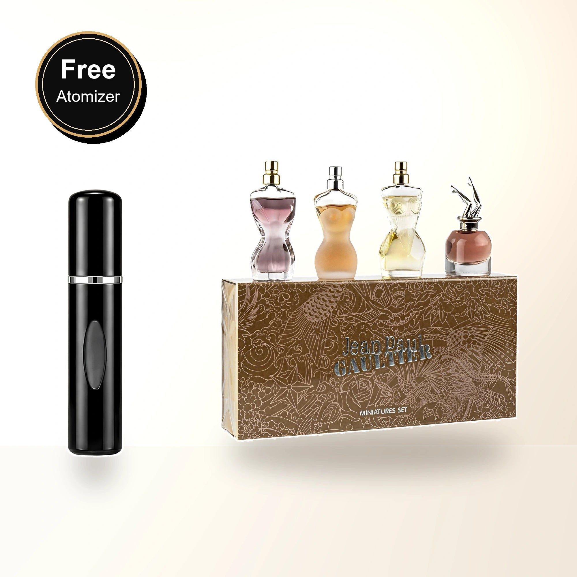 Jean Paul Gaultier 4 * 6 Ml Mini Set For Women: Scandal Eau De Parfum + Divine Eau De Parfum + Classique Eau De Toilette + La Belle Eau De Parfum with free atomizer bonus image