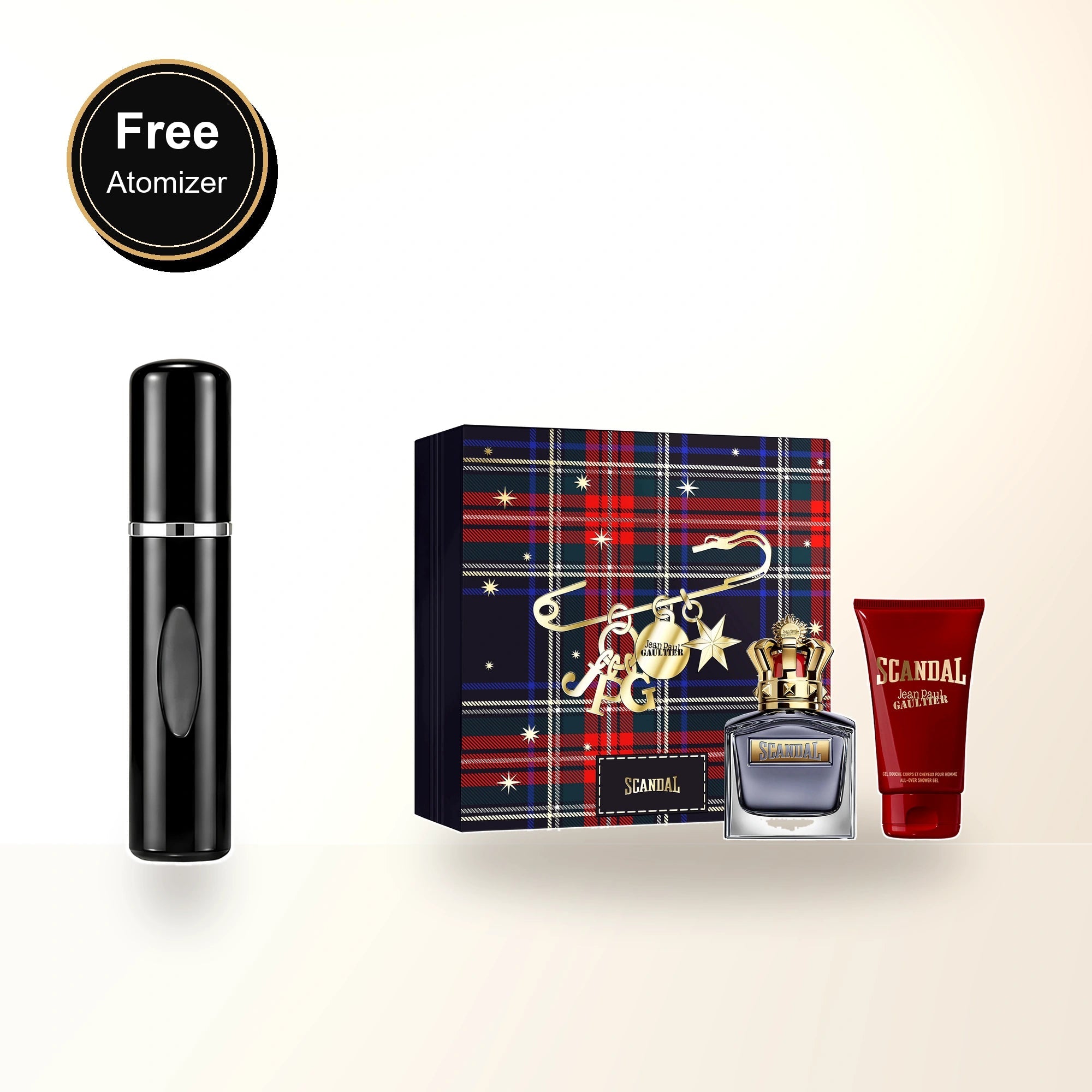 Jean Paul Gaultier Scandal 2 Pcs Set For Men: 3.4 Eau De Toilette Spray + 2.5 Shower Gel with free atomizer bonus image