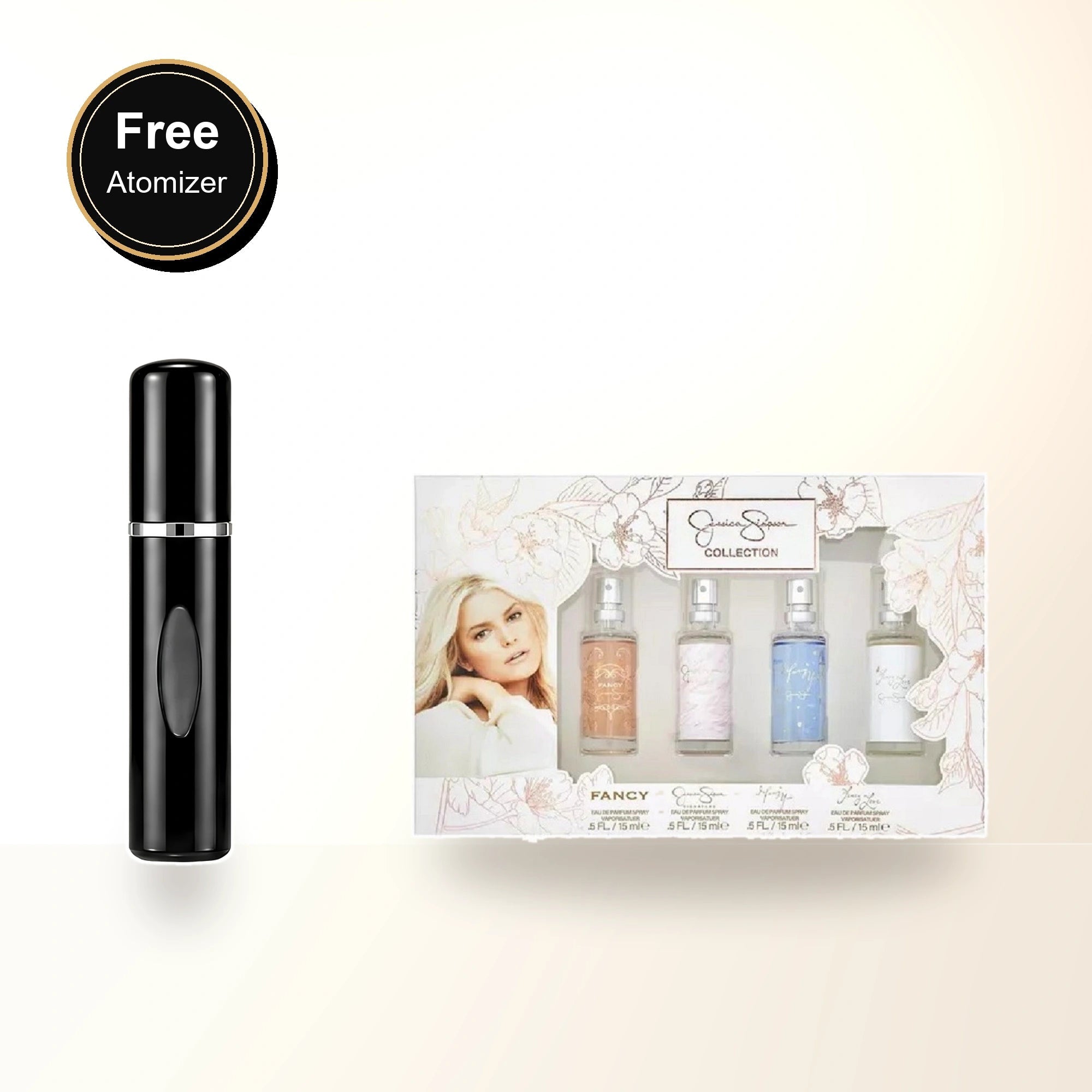 Jessica Simpson 4 Pcs X 0.5 Eau De Parfum Spray Set For Women: Fancy + Signature + I Fancy You + Fancy Love with free atomizer bonus image