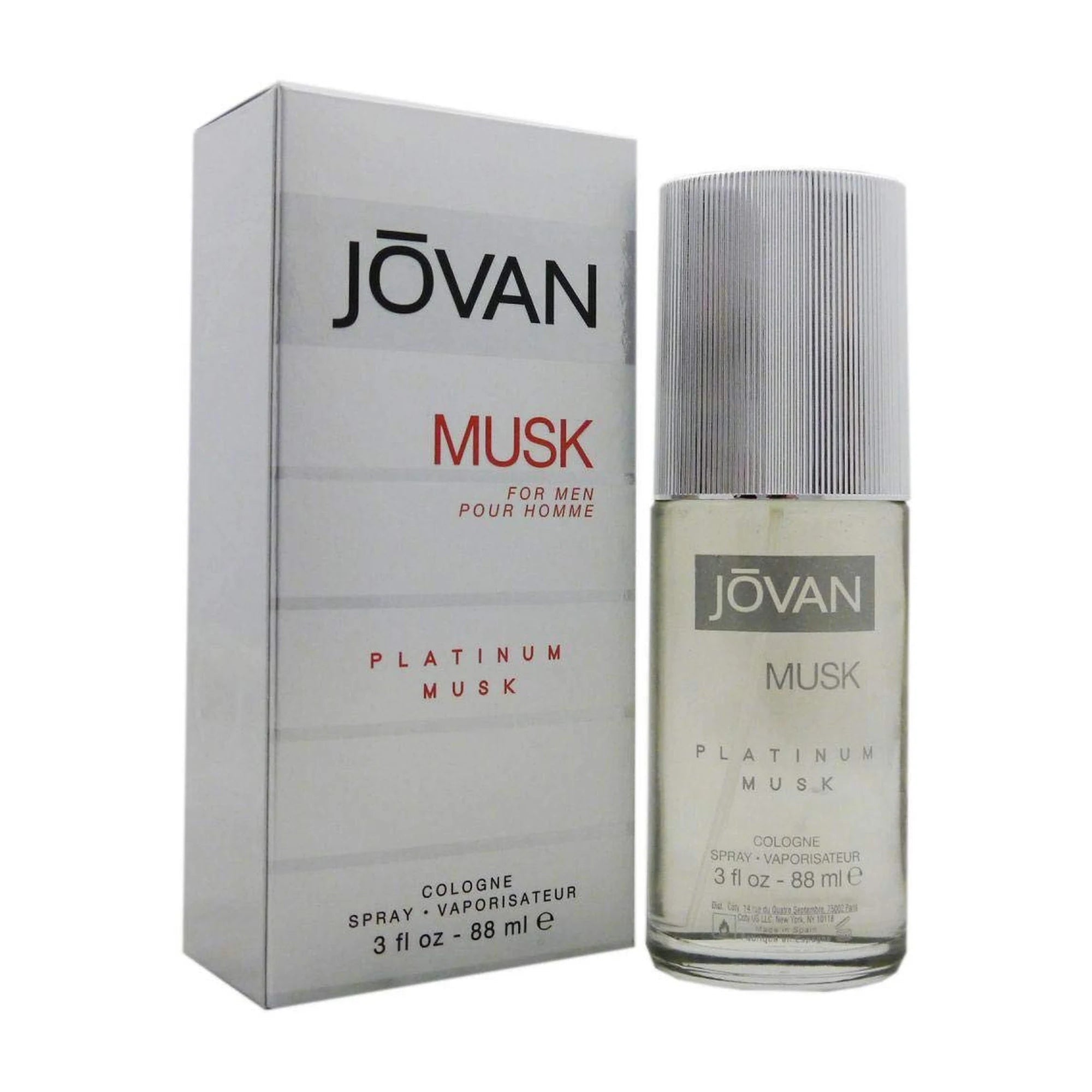 Jovan Platinum Musk 3 Oz Cologne Spray for Men