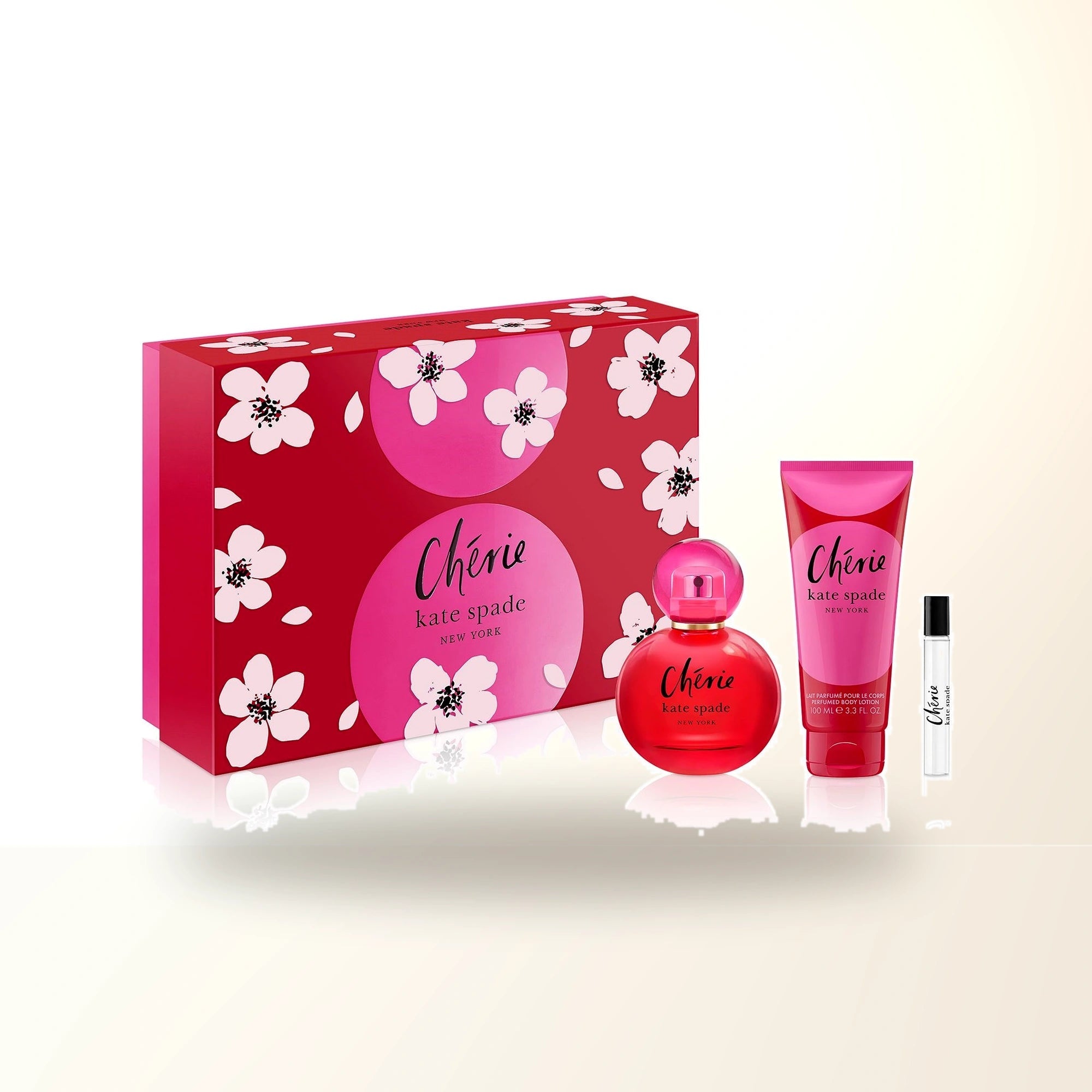 Kate Spade Cherie 3 Pcs Set For Women: 3.3 Eau De Parfum + 0.25 Eau De Parfum + 3.3 Body Lotion main product image