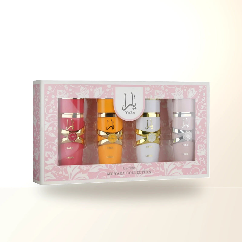 Lattafa Yara 4 Pc Travel Set: 4 * 0.85 Eau De Parfum Spray Set: Yara + Yara Moi + Yara Tous + Yara Candy main product image