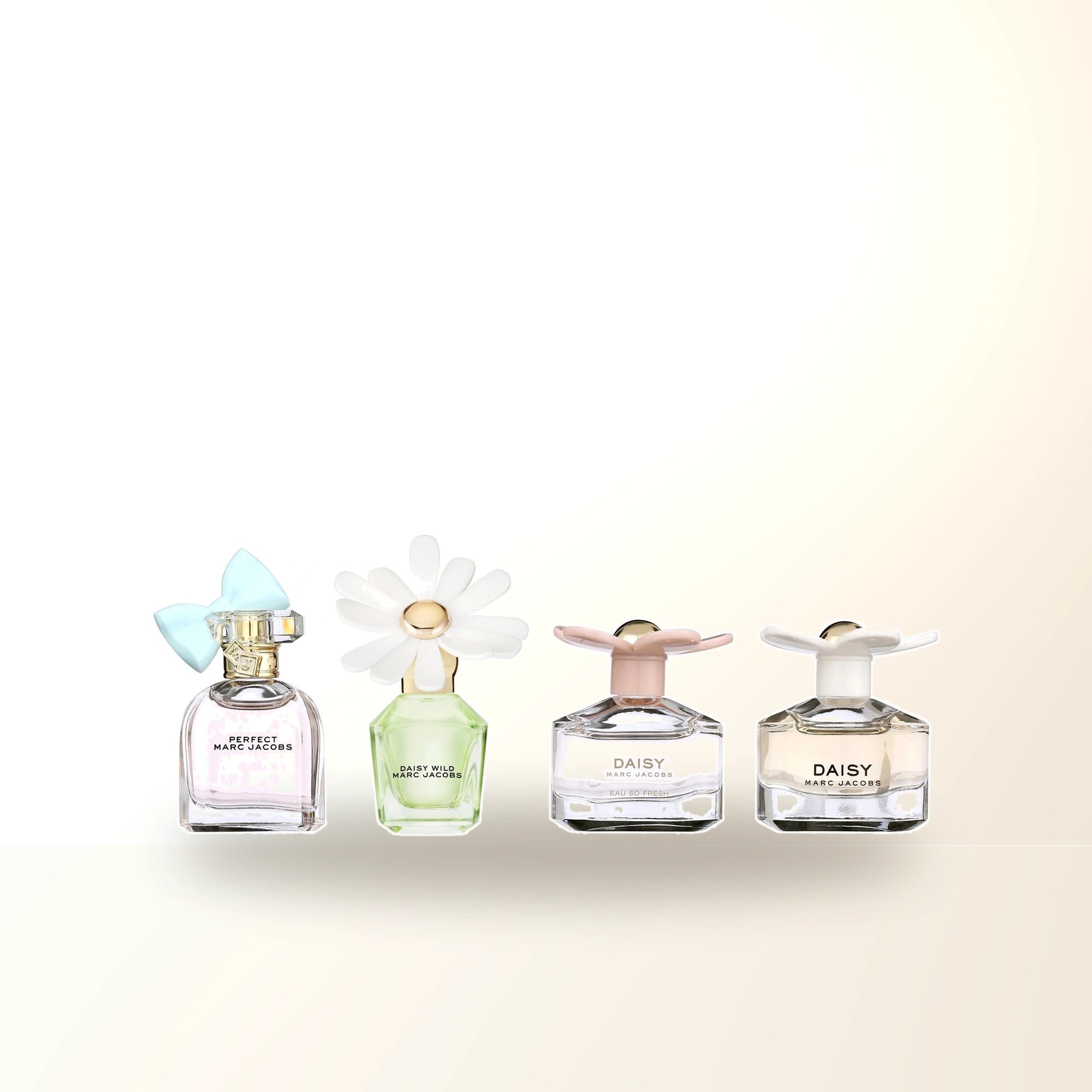 Marc Jacobs 4 Pcs Mini Set For Women: Daisy 4 Ml Eau De Toilette + Daisy Eau So Fresh 4 Ml Eau De Toilette + Daisy Wild 4 Ml Eau De Parfum + Perfect 5 Ml Eau De Parfum main product image