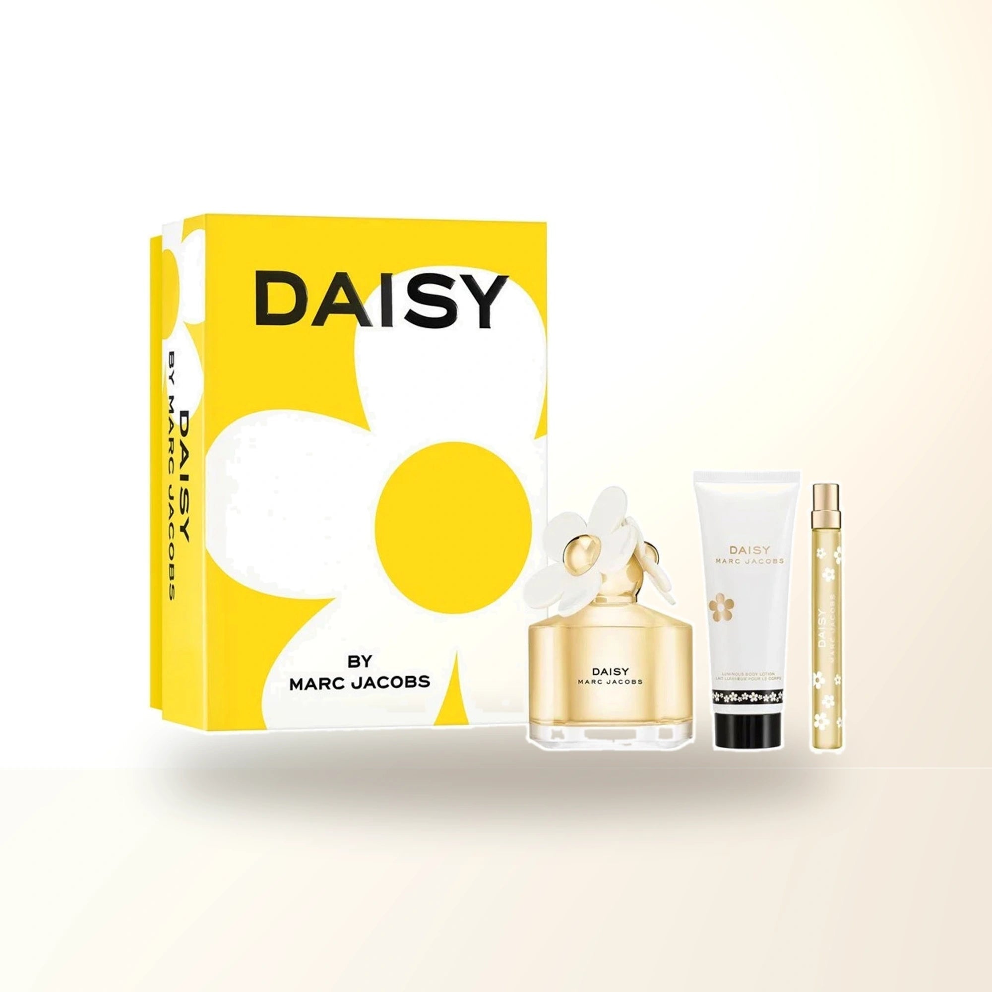 Marc Jacobs Daisy 3 Pcs Set For Women: 3.3 Eau De Toilette Spray + 0.33 Eau De Toilette Spray + 2.5 Body Lotion. main product image