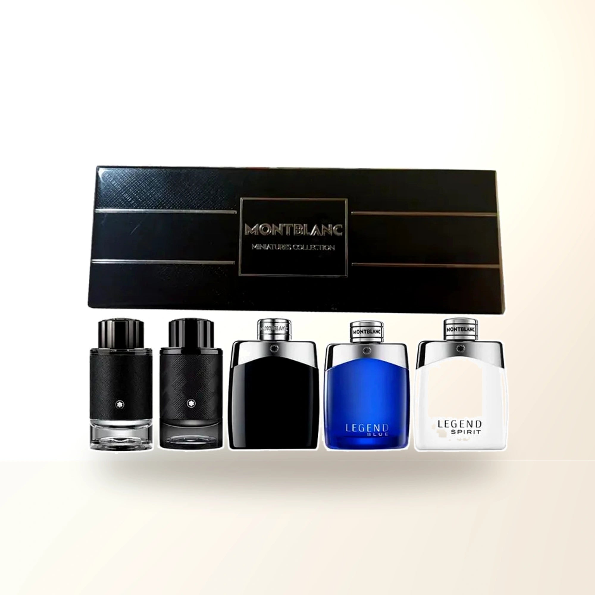 Mont Blanc 5 * 4.5 Ml Mini Set For Men: Explorer Eau De Parfum + Explorer Extreme Parfum + Legend Eau De Toilette + Legend Blue Eau De Parfum + Legend Spirit Eau De Toilette main product image
