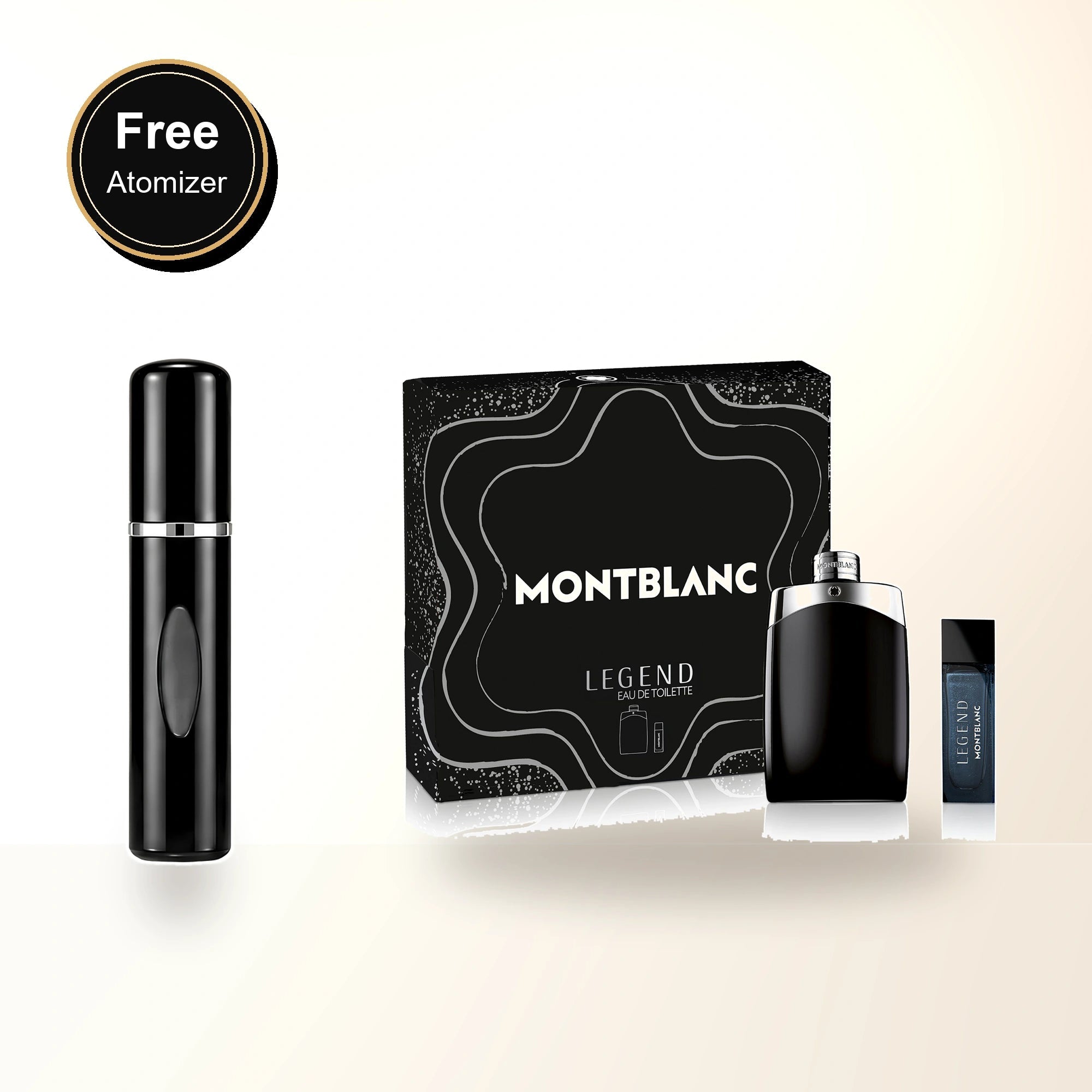 Mont Blanc Legend 2 Pcs Set For Men: 6.7 Eau De Toilette Spray + 0.5 Eau De Toilette Spray with free atomizer bonus image
