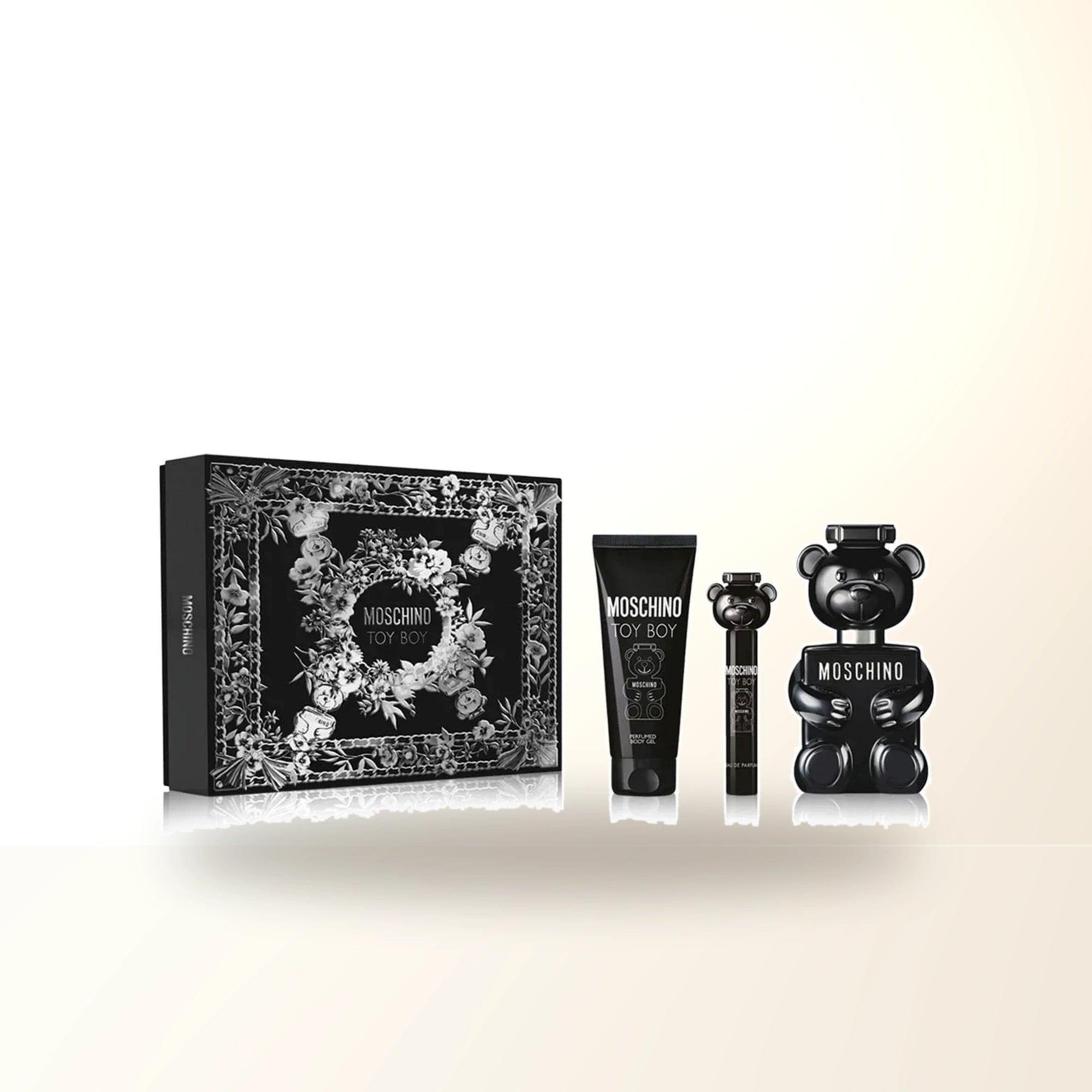 Moschino Toy Boy 3 Pcs Set: 3.4 Eau De Parfum Spray + 0.34 Eau De Parfum Spray + 3.4 Perfumed Body Gel main product image