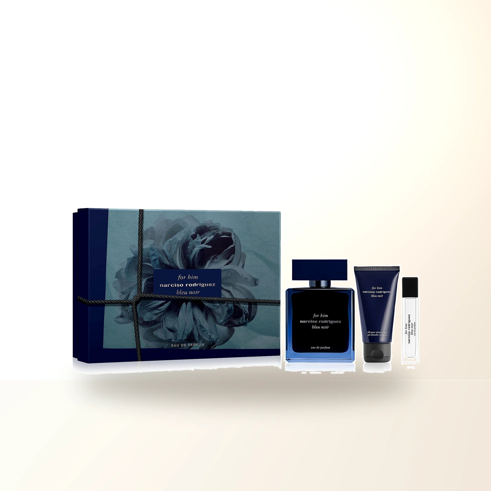 Narciso Rogriguez Bleu Noir 3 Pcs Set For Men: 3.3 Eau De Parfum Spray + 0.33 Eau De Parfum Spray + 1.6 All-over Shower Gel main product image