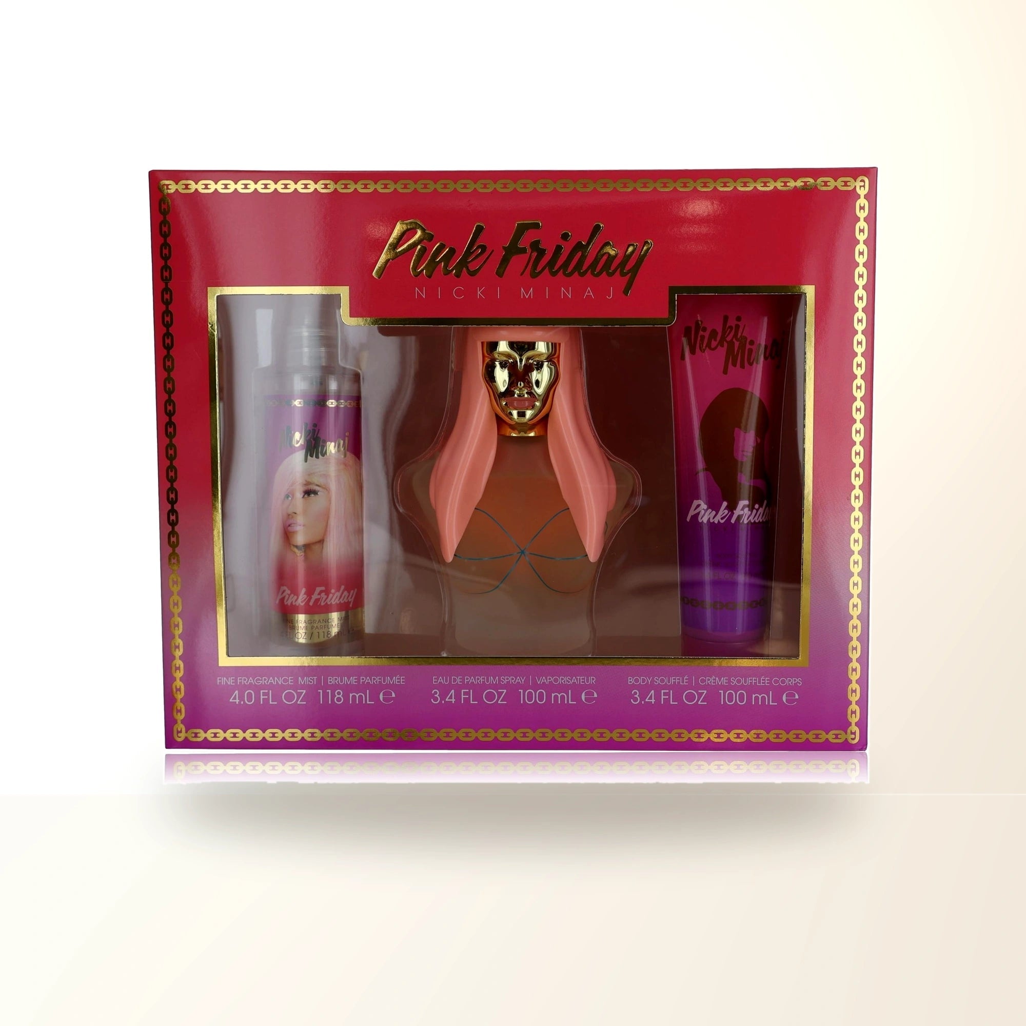Nicki Minaj Pink Friday 3 Pcs Set For Women: 3.4 Eau De Parfum Spray + 3.4 Body Lotion + 1.7 Body Mist main product image