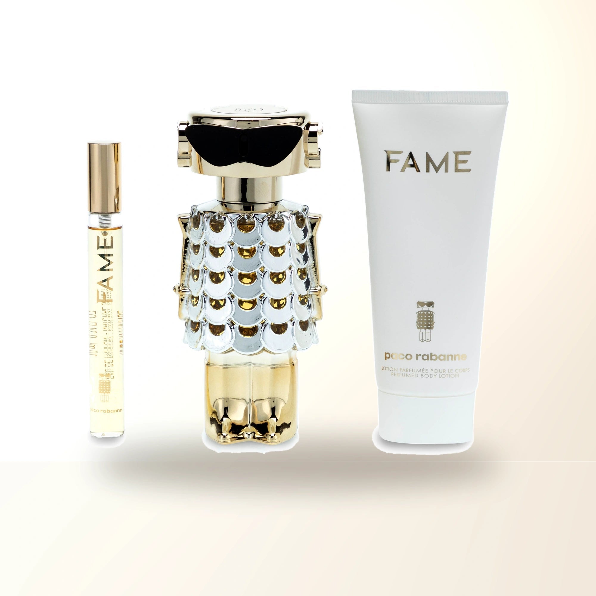 Paco Rabanne Fame 3 Pcs Set For Women: 2.7 Eau De Parfum Spray + 0.33 Eau De Parfum Spray + 3.4 Body Lotion main product image