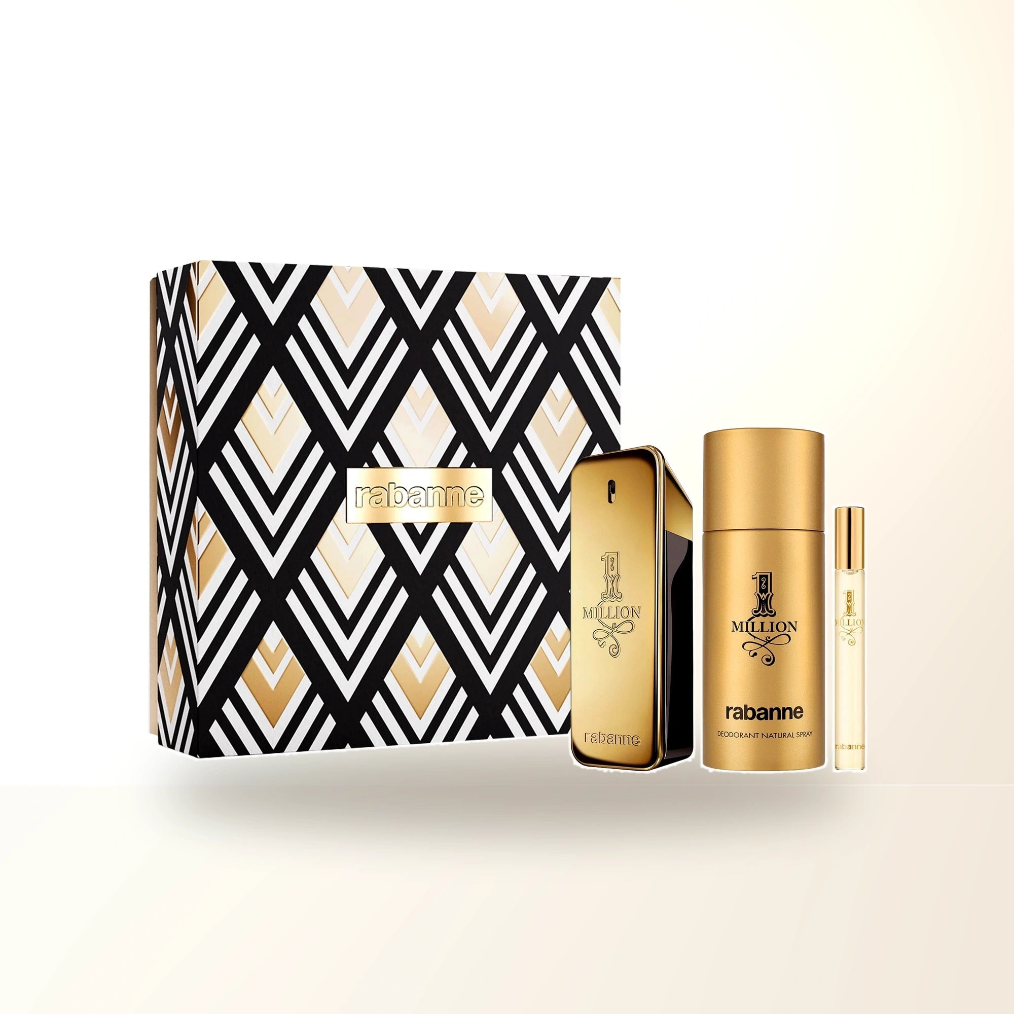 Paco Rabanne One Million 3 Pcs Set For Men: 3.4 Eau De Toilette Spray + 5.1 Deodorant Spray + 0.34 Eau De Toilette Spray. main product image