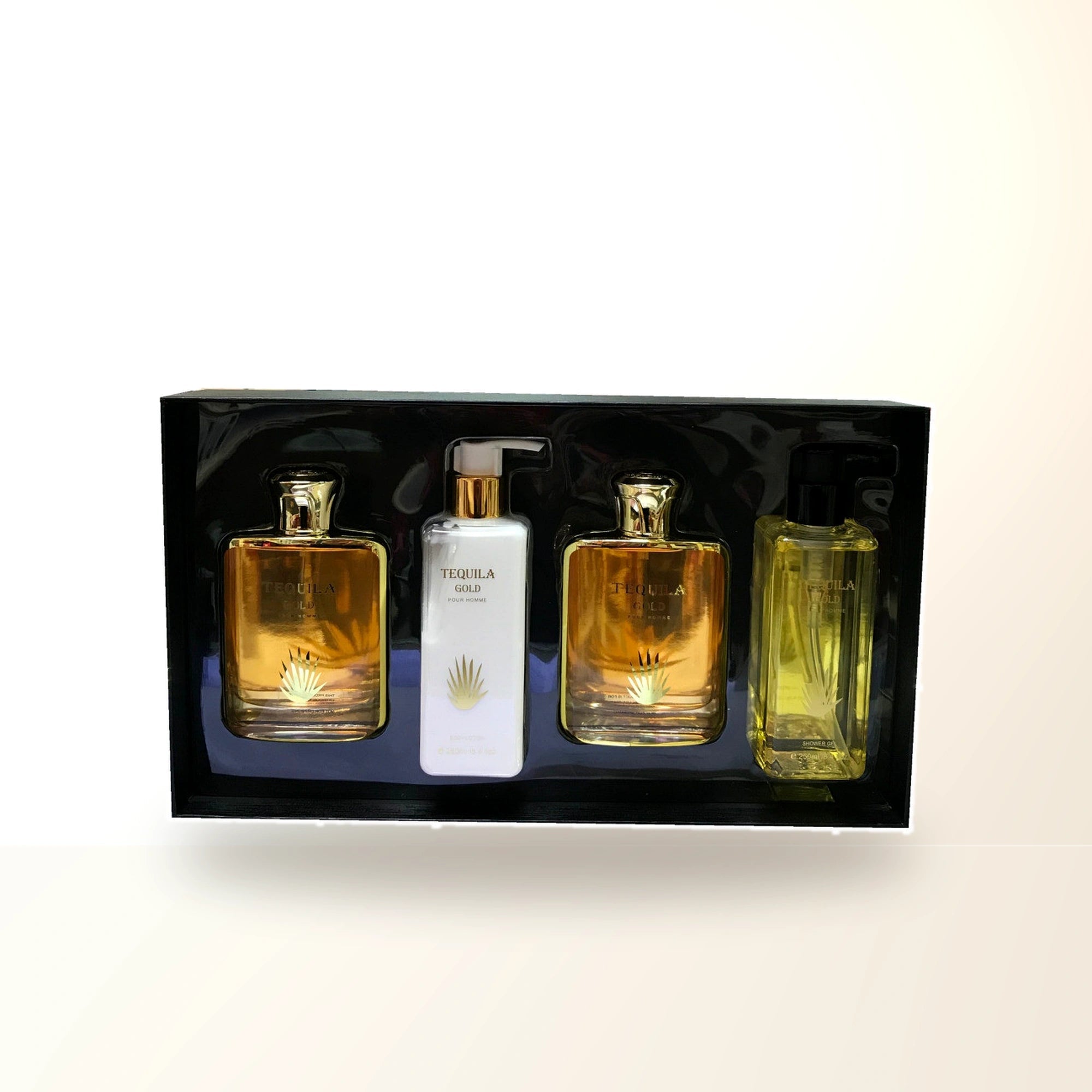 Tequila Gold 4 Pcs Set For Men: 3.3 Eau De Parfum Spray + 3.3 After Shave + 5.7 Body Lotion + 5.7 Shower Gel main product image