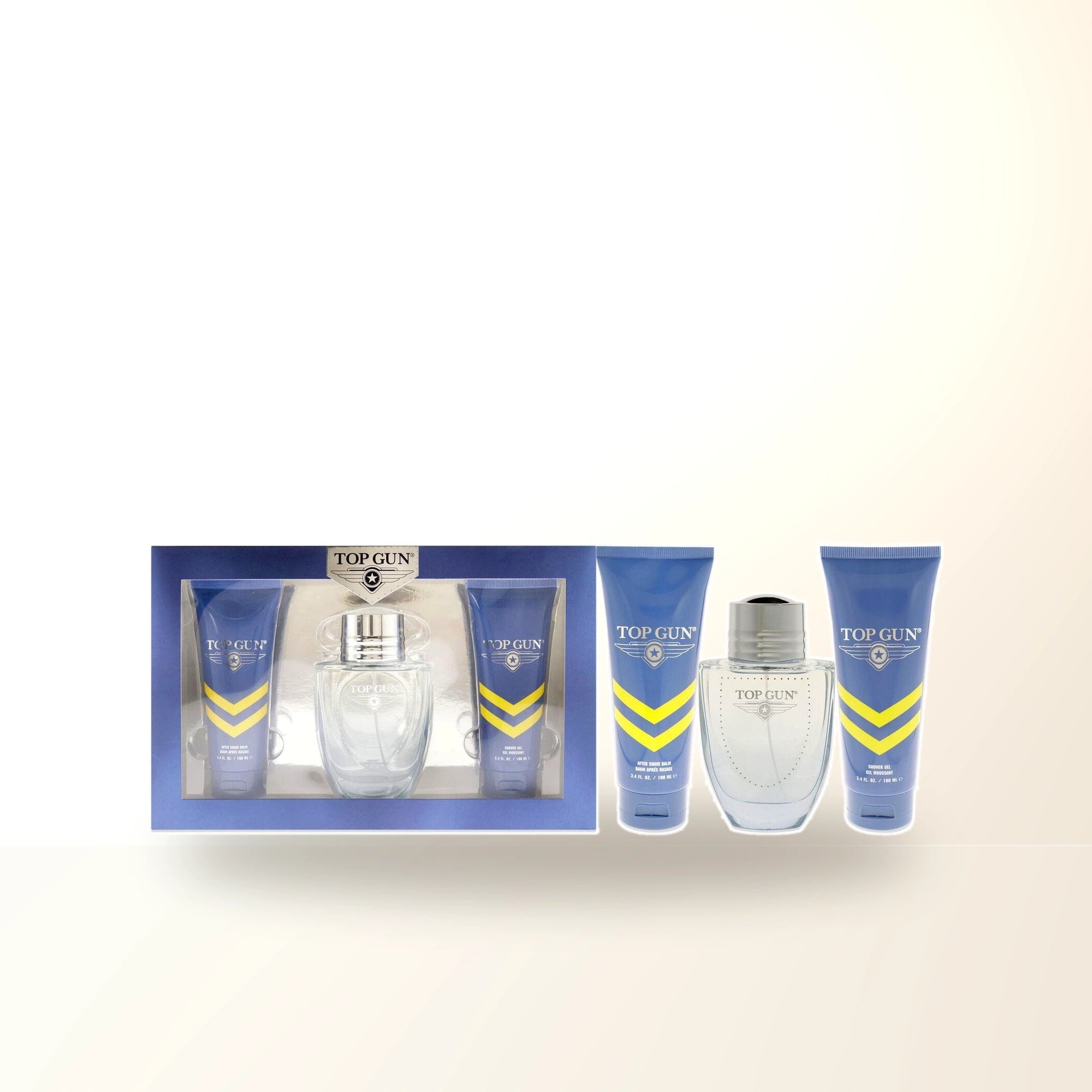 Top Gun Chevron 3 Pcs Set For Men: 3.4 Eau De Toilette Spray + 3.4 After Shave Balm + 3.4 Body Wash main product image