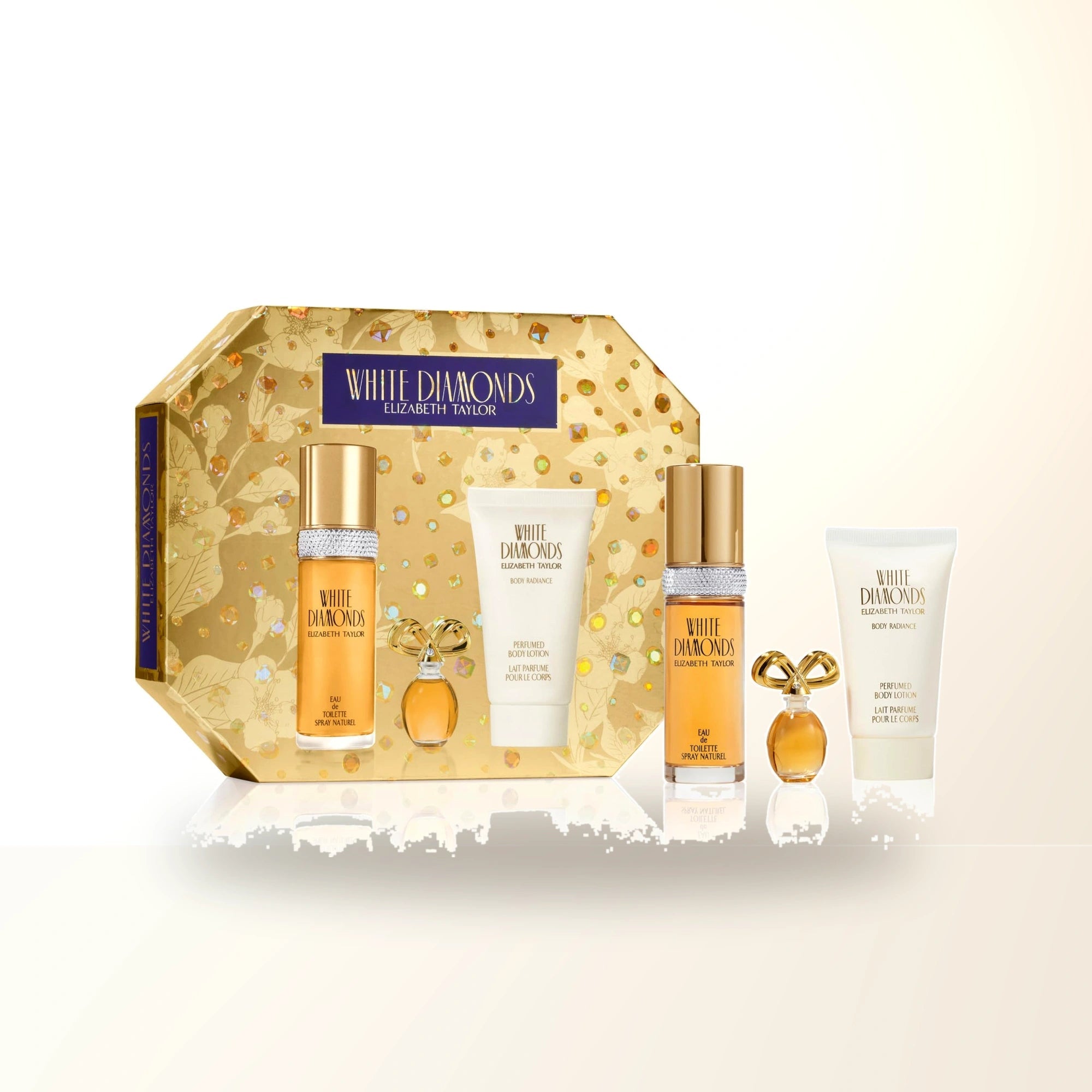 White Diamonds 3 Pcs Set For Women: 1 Oz Eau De Toilette Spray + 3.7 Ml Parfum Mini + 1.7 Perfumed Body Lotion main product image