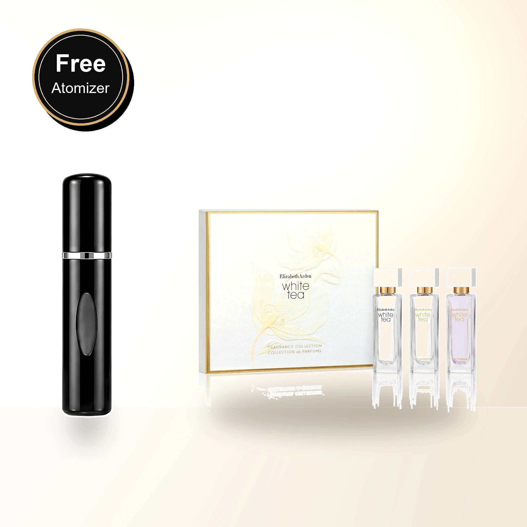 White Tea 3 Pcs Set For Women: 0.33 Eau De Toilette Spray + 0.33 Eau De Parfum Spray + Eau Florale 0.33 Eau De Toilette Spray with free atomizer bonus image