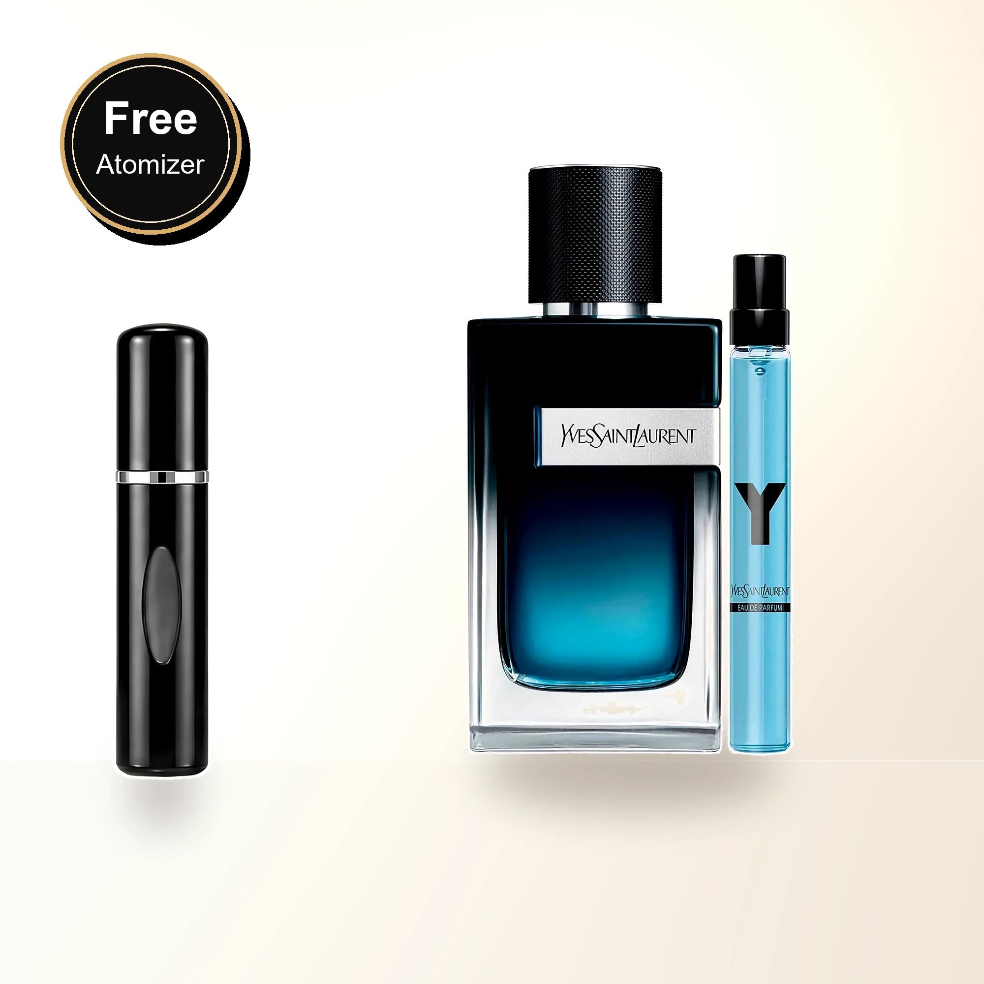 Ysl Y 2 Pcs Set For Men: 3.3 Eau De Parfum Spray + 0.33 Eau De Parfum Spray with free atomizer bonus image